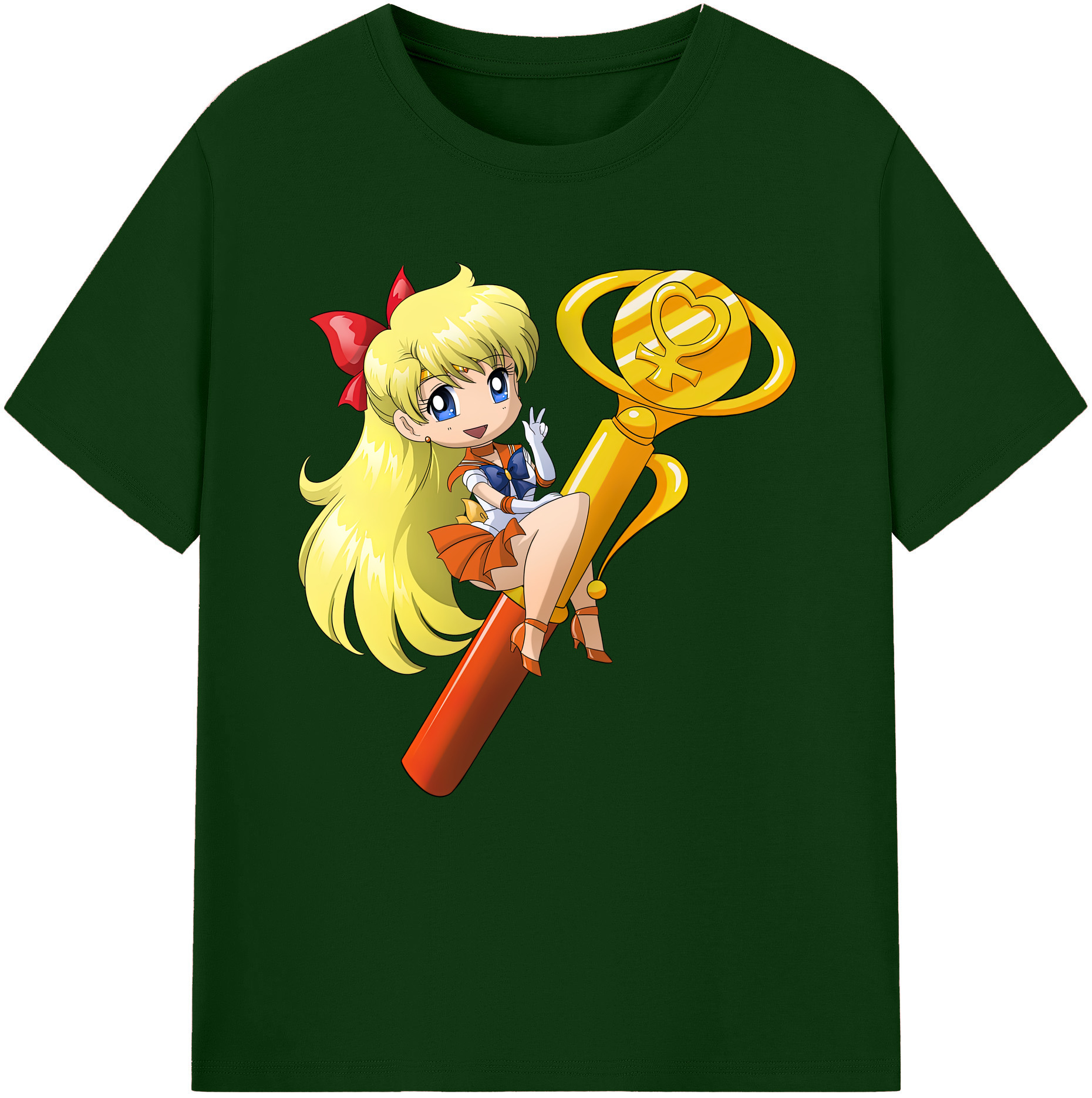 （画像用） 美少女戦士セーラームーン 愛野 美奈子 あいの みなこ Sailor Moon Aino Minako 綿100％半袖Tシャツ（フロントプリント）